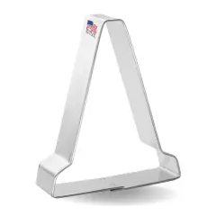 Traffic Cone Cookie Cutter 3.5 in, CookieCutter.com, Tin Plated Steel, Handmade in the USA