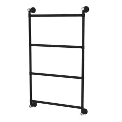 Carolina Crystal Collection 4 Tier 18 Inch Ladder Towel Bar - Matte Black