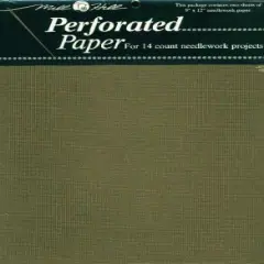 Mill Hill Perforated Paper 14 Count 9"X12" 2/Pkg-Antique Brown