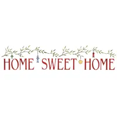Home Sweet Home Wall Lettering Stencil | 3104 by Designer Stencils | Word & Phrase Stencils | Reusable Art Craft Stencils for Painting on Walls, Canvas, Wood | Reusable Plastic Paint Stencil for Home Makeover | Easy to Use & Clean Art Stencil