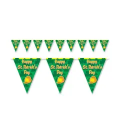 Happy St Patrick's Day Pennant Banner (Pack of 12)