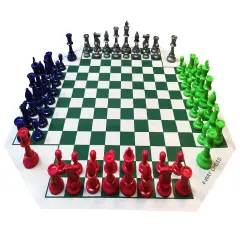 WE Games 4 Way Chess Set, 3.75 in. Kings