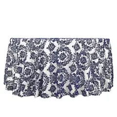 120 inches Damask Taffeta Round TABLECLOTH Velvet