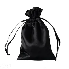 60 pcs 4x6 Satin Favor Drawstring Bags Black