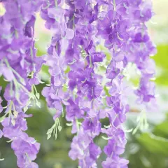 12Pcs Artificial Wisteria Vine Garland Purple