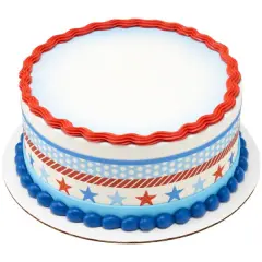 Cottagecore Stars & Stripes Edible Cake Topper Image Strips