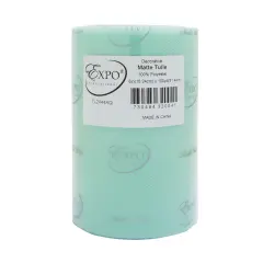Decorative Matte Tulle Spool of 6 inch X 100 yards AquaBlue