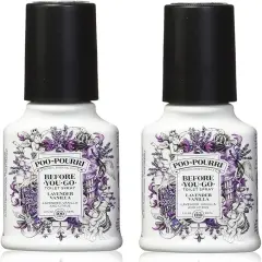 PooPourri&reg;- Before You Go Spray, Lavender Vanilla, 2 Count of 2 Fl Oz Bottle, 4 Fl Oz | Scientifically-tested formula