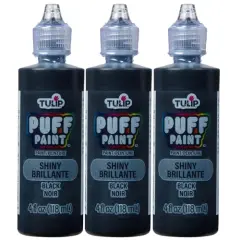 3 Pieces Dimensional Fabric Paint 4 oz Slick Black , 4 Fl Oz (Pack of 3), 3 Count