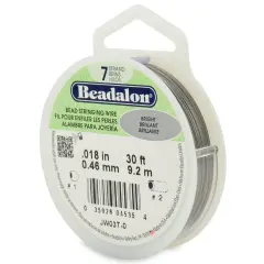 Beadalon Stringing Wire 7-Strand .018"X30'-Bright