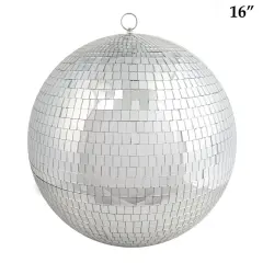 16-Inch wide Foam with Mirror Silver Disco Mirror Ball