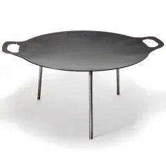 Petromax Campfire Griddle and Fire Bowl, Steel with 3 Removable Legs for Outdoor Campfire Cooking, Grilling and Frying or Build Fire Directly in Bowl