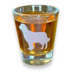 2oz Golden Retriever dog puppy Shot Glass