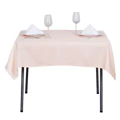 10Pcs Polyester Tablecloth 54 X 54 Inch Blush