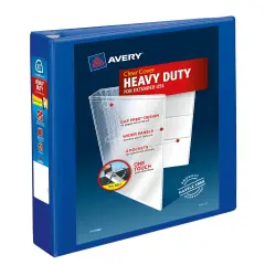 Avery Heavy-Duty View 3 Ring Binder, 1.5" One Touch EZD Rings, 1 Pacific Blue Binder (79775)