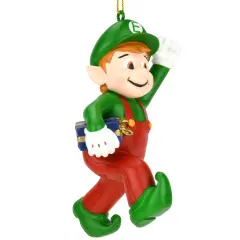 Tree Buddees Super Santa and Elf Bros - Fun & Unique Gamer Christmas Ornaments Super elf