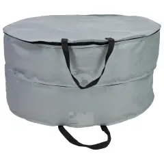 Northlight 30" Gray Multi-Seasonal Double Wreath Storage Bag