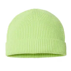 Atlantis Headwear&reg; Sustainable Fine Rib Cuffed Beanie Acid green