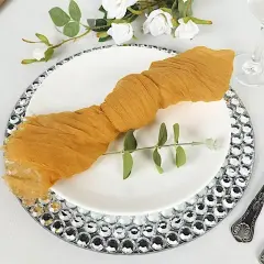 5 MUSTARD YELLOW Gauze Cheesecloth Cotton DINNER NAPKINS