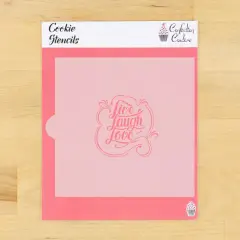 Live Laugh Love Message Cookie Stencil