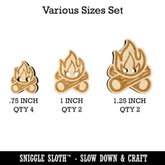 Campfire Cartoon Wood Buttons for Sewing Knitting Crochet DIY Craft