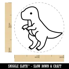 Baby Nursery T-Rex Dinosaur Self-Inking Rubber Stamp Ink Stamper for Stamping Crafting Planners Lime Green