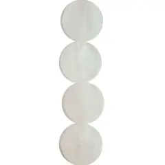 6 Packs of RockCrystal Disk Beads - 15mm - 7 pcs.
