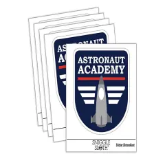 Astronaut Academy Spacecraft Waterproof Vinyl Phone Tablet Laptop Water Bottle Sticker Set - 5 Pack