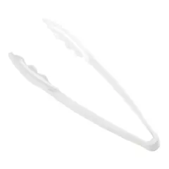 White Disposable Plastic Serving Tongs - 9" (48 Tongs)