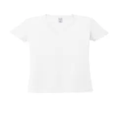Allmade&reg; Women&rsquo;s Tri-Blend V-Neck Short Sleeve Tee Bright white