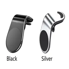 Kitcheniva Cell Phone Holder Car Magnetic Air Vent Stand 2 Pack 1 black & 1 silver
