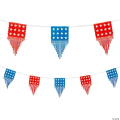 Cutout Patriotic Banner with Fringe