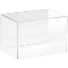 Plymor Clear Acrylic Display Case with No Base (Mirror Back), 6" W x 4" D x 4" H