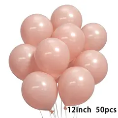 50 Pieces Dusty Pink Balloons 12 InchRose Pink Balloon for Sweet 16 Birthday Engagement Wedding Bridal Baby Shower Graduation Birthday Party Decorations