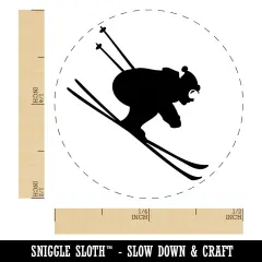 Skiing Ski Tuck Bully Bullet Stance Downhill Self-Inking Rubber Stamp Ink Stamper for Stamping Crafting Planners UV