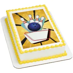 Bowling Edible Cake Topper Image 1/4 sheet