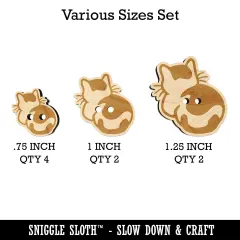 Cat Backside Wood Buttons for Sewing Knitting Crochet DIY Craft