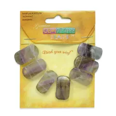 6 Packs of Amethyst Half Moon Beads Pack of 7