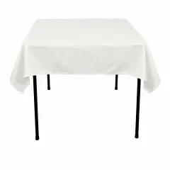 Polyester Square Tablecloth for Wedding Banquets White