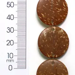 6 Packs of Coconut 25mm Disk Drk Brown 2/8"