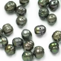 6 Packs of Freshwater Pearl Beads - Gray - 6-7mm - 8" Strand