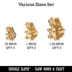Cute Little Dragon Breathing Fire Wood Buttons for Sewing Knitting Crochet DIY Craft