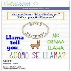 Eyelet Outlet Cling Llama Stamps