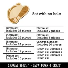 Paint Brush Splatter Mini Wood Shape Charms Jewelry DIY Craft