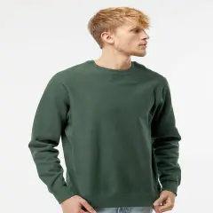 Cross-Grain Crewneck Sweatshirt | RADYAN&reg; Alpine green