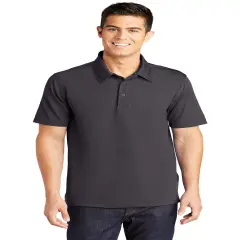 Sport-Tek&reg; PosiCharge Active Textured Collared Short Sleeve Polo Iron grey