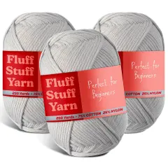 Hearth & Harbor Cotton Yarn Skeins Light Grey