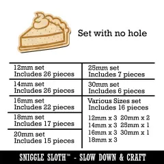 Slice of Pumpkin Pie Mini Wood Shape Charms Jewelry DIY Craft