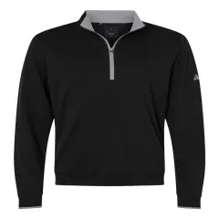 Adidas&reg; Lightweight Quarter-Zip Pullover Black/ grey three