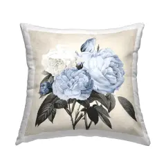 Stupell Industries Blue Roses Bouquet Decorative Printed Throw Pillow
